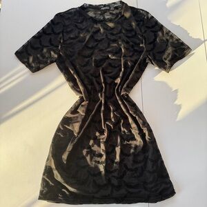 Nasty Gal Sheer Bat Mini Dress